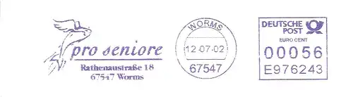 Freistempel E976243 Worms - pro seniore (Abb. Fliegender Fisch) (#2930)