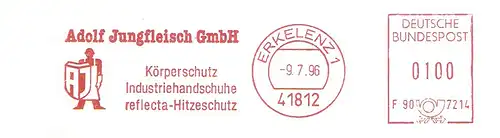 Freistempel F90 7214 Erkelenz - Adolf Jungfleisch GmbH - Körperschutz Industriehandschuhe reflecta-Hitzeschutz (#2907)