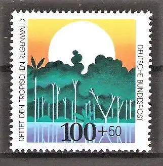 Briefmarke BRD Mi.Nr. 1615 ** Umweltschutz 1992 / Rettet den tropischen Regenwald