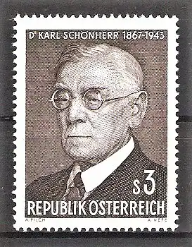 Briefmarke Österreich Mi.Nr. 1234 ** Karl Schönherr 1967 / Schriftsteller