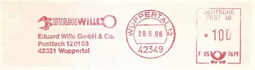 Freistempel F05 7679 Wuppertal - STAHL WILLE (Abb. Schraubenschlüssel) (#2871)