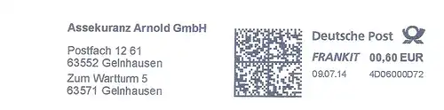 Freistempel 4D06000D72 Gelnhausen - Assekuranz Arnold GmbH (#2860)