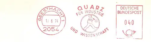 Freistempel Geesthacht - QUARZ für Industrie und Wissenschaft (Abb. Glasbläser) (#2802)
