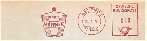 Freistempel Asperg - SÄURE HÄFFNER (Abb. Säurebehälter) (#2800)
