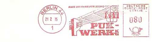 Freistempel Berlin - PUK-WERK KG / KSV / Alles zur Kabelverlegung (Abb. Kabelbühne) (#2793)
