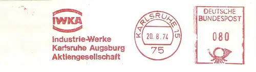 Freistempel Karlsruhe - IWKA / Industrie-Werke Karlsruhe Augsburg Aktiengesellschaft (#2785)