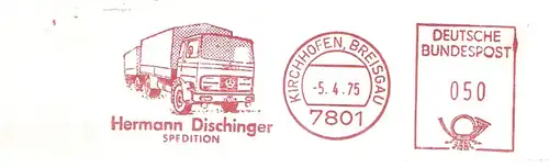 Freistempel Kirchhofen, Breisgau - Spedition Hermann Dischinger (Abb. Mercedes LKW) (#2772)