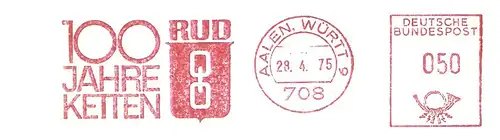Freistempel Aalen, Württ - 100 Jahre RUD Ketten (#2770)