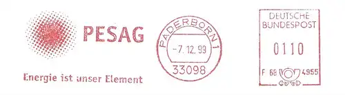Freistempel F68 4955 Paderborn - PESAG / Energie ist unser Element (#2760)