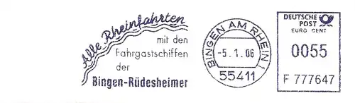 Freistempel F777647 Bingen am Rhein - Alle Rheinfahrten mit den Fahrgastschiffen der Bingen-Rüdesheimer (#3149)