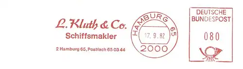 Freistempel Hamburg - Schiffsmakler L. Kluth & Co. (#3079)