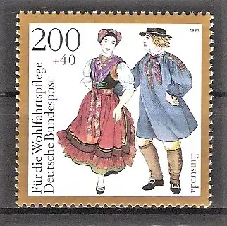 Briefmarke BRD Mi.Nr. 1700 ** Deutsche Trachten 1993 / Ernstroda (Thüringen)