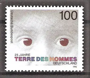 Briefmarke BRD Mi.Nr. 1585 ** 25 Jahre Kinderhilfsorganisation „Terre des Hommes Deutschland“ 1992