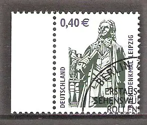 Briefmarke BRD Mi.Nr. 2375 (B) o Seitenrand links - Sehenswürdigkeiten 2004 / Bach-Denkmal Leipzig