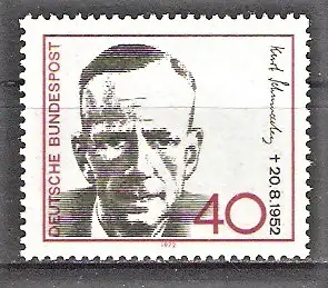 Briefmarke BRD Mi.Nr. 738 ** 20. Todestag von Kurt Schumacher 1972 / Sozialdemokratischer Politiker