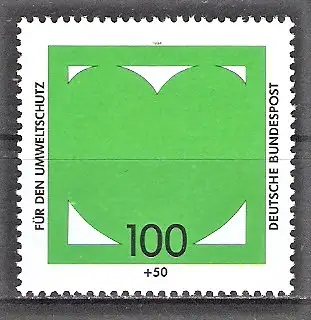 Briefmarke BRD Mi.Nr. 1737 ** Umweltschutz 1994 / Grünes Herz in grünem Rahmen
