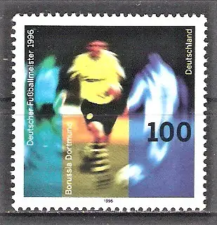 Briefmarke BRD Mi.Nr. 1879 ** Deutscher Fussballmeister 1996 - Borussia Dortmund / Spielszene