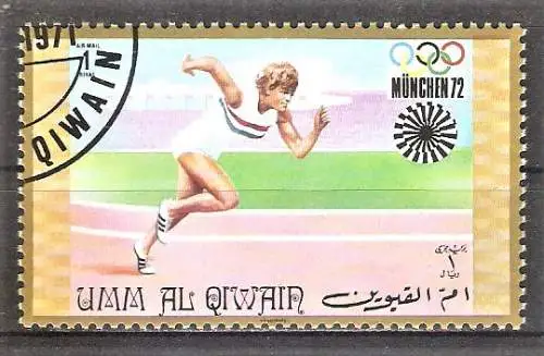 Briefmarke Umm al-Qaiwain Mi.Nr. 473 A o Olympische Sommerspiele München 1971 / Sprint