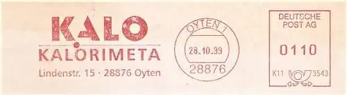 Freistempel K11 3543 Oyten - KALO - KALORIMETA (#2710)