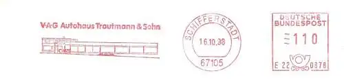 Freistempel E22 0878 Schifferstadt - VAG Autohaus Trautmann & Sohn (Abb. Autohaus) (#2657)