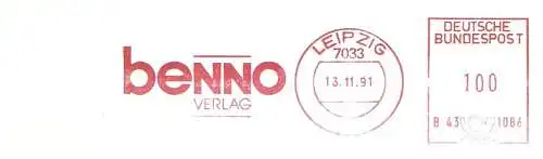 Freistempel B43 1086 Leipzig (VGO) - beNNo Verlag (#2652)