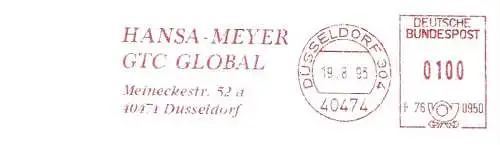 Freistempel F76 0950 Düsseldorf - HANSA-MEYER GTC GLOBAL (#2649)