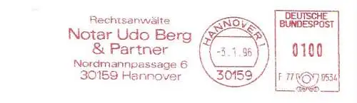 Freistempel F77 0534 Hannover - Rechtsanwälte Notar Udo Berg & Partner (#2648)