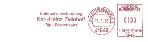 Freistempel F78 0390 Wassenberg - Unternehmensberatung Dipl.-Betriebswirt Karl-Heinz Zwiehoff (#2646)