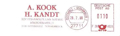 Freistempel F28 4620 Osterholz-Scharmbeck - A. Kook H. Kandt - Rechtsanwälte und Notare (#2643)