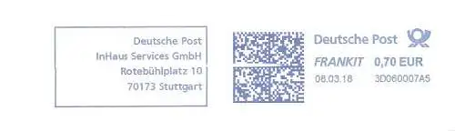 Freistempel 3D060007A5 Stuttgart - Deusche Post InHaus Services GmbH (#2631)