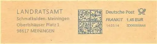 Freistempel 3D060008A6 Meinigen - Landratsamt Schmalkalden-Meiningen (#2629)