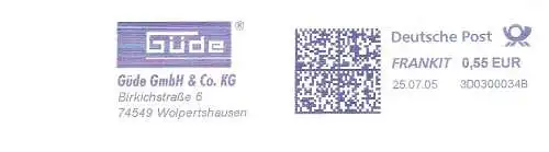 Freistempel 3D0300034B Wolpertshausen - Güde GmbH & Co. KG (#2622)