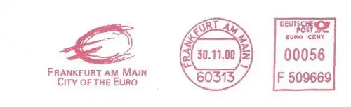 Freistempel F509669 Frankfurt am Main - CITY OF THE EURO (Abb. Euro-Symbol) (#2607)
