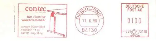 Freistempel F68 3110 Dingolfing - Gumpo Büromöbel - Contec - Der Tisch für Vorwärts-Denker (Abb. Tisch) (#2589)