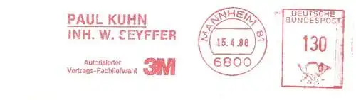 Freistempel Mannheim - Paul Kuhn - Inh. W. Seyffer / Autorisierter Vertrags-Fachlieferant 3M (#2499)