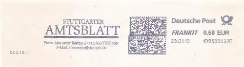 Freistempel 1D0500032E Stuttgart - Stuttgarter Amtsblatt (#2475)