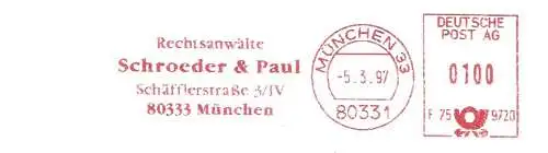 Freistempel F75 9720 München - Rechtsanwälte Schroeder & Paul (#2453)
