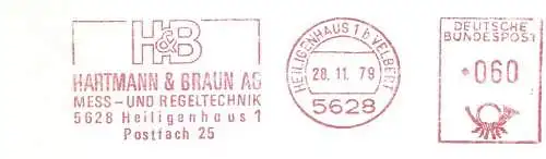 Freistempel Heiligenhaus b Velbert - H&B Hartmann & Braun AG / Mess- und Regeltechnik (#2448)