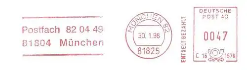 Freistempel C16 157K München - Postfach 82 04 49 81804 München (#2425)
