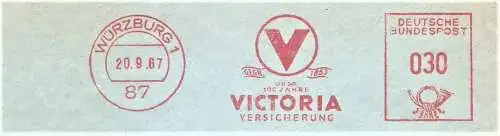 Freistempel Würzburg - VICTORIA VERSICHERUNG - Gegr. 1853 - Über 100 Jahre (#2424)