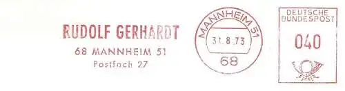 Freistempel Mannheim - RUDOLF GERHARDT (#2423)