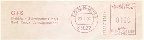 Freistempel C74 820H Rosenheim - G+S Glaubitz + Schwimmer GmbH / Rank Xerox Vertragspartner (#2416)