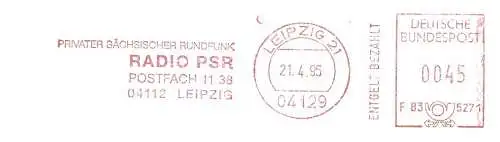 Freistempel F83 5271 Leipzig - Radio PSR / Privater Sächsischer Rundfunk (#2411)