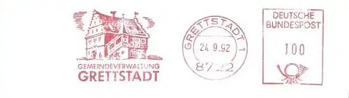 Freistempel Grettstadt - Gemeindeverwaltung Grettstadt (Abb. Altes Rathaus) (#2370)