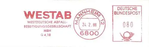 Freistempel Mannheim - WESTAB / Westdeutsche Abfall-Beseitigungsgesellschaft mbH (#2284)