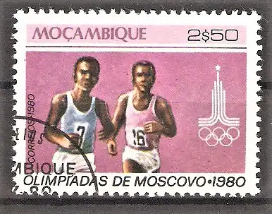 Briefmarke Mocambique Mi.Nr. 767 o Olympische Sommerspiele Moskau 1980 / Laufen