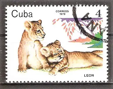 Briefmarke Cuba Mi.Nr. 2442 o Löwen