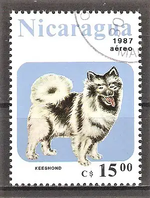Briefmarke Nicaragua Mi.Nr. 2793 o Wolfsspitz
