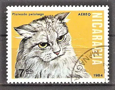 Briefmarke Nicaragua Mi.Nr. 2488 o Katzen 1984 / Katze