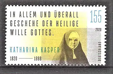 Briefmarke BRD Mi.Nr. 3548 ** 200. Geburtstag von Katharina Kasper 2020 / Ordensgemeinschaft der Armen Dienstmägde Jesu Christi
